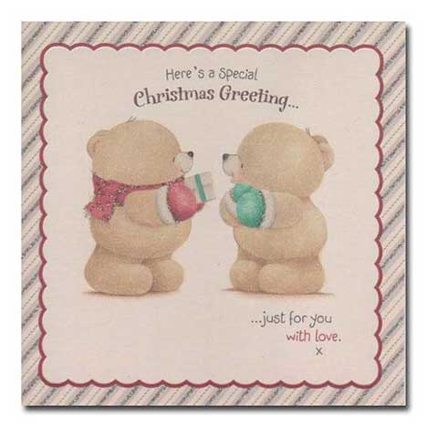 Christmas Greeting with Love Forever Friends Card